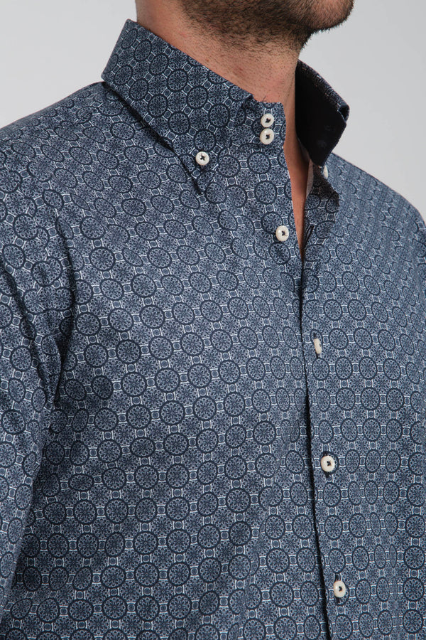 Chemise Homme Roma Sport Bleu Blanc