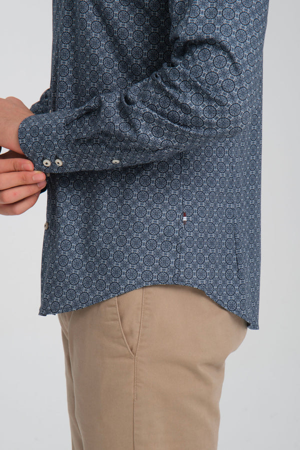 Chemise Homme Roma Sport Bleu Blanc