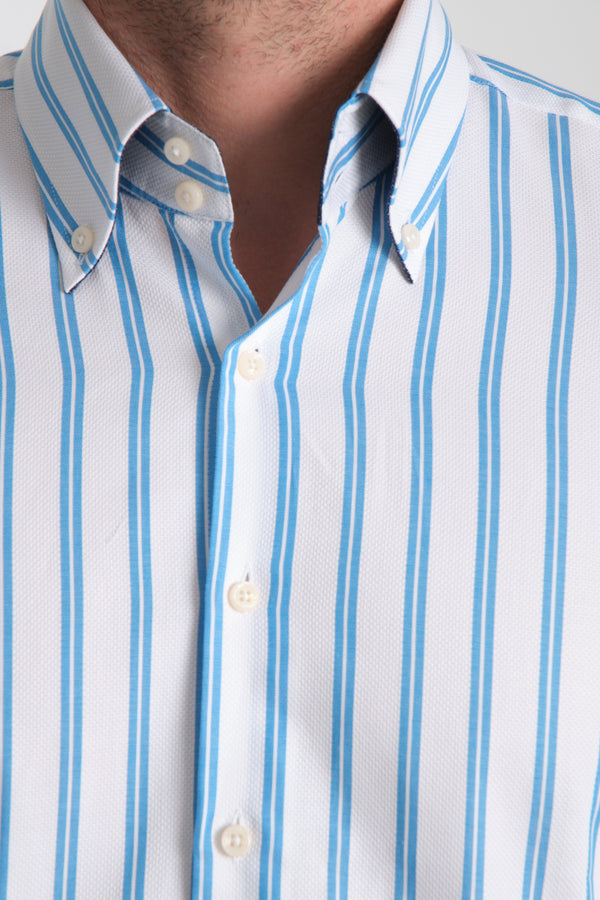 Chemise Homme Roma Sport Armaturato Blanc Bleu clair