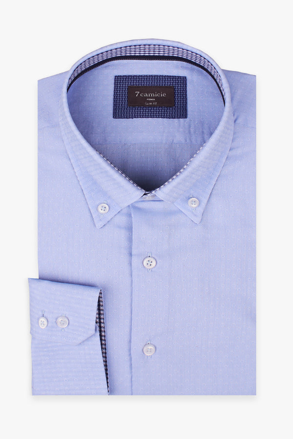 Chemise Homme Roma Iconic Jacquard Bleu clair Bleu clair