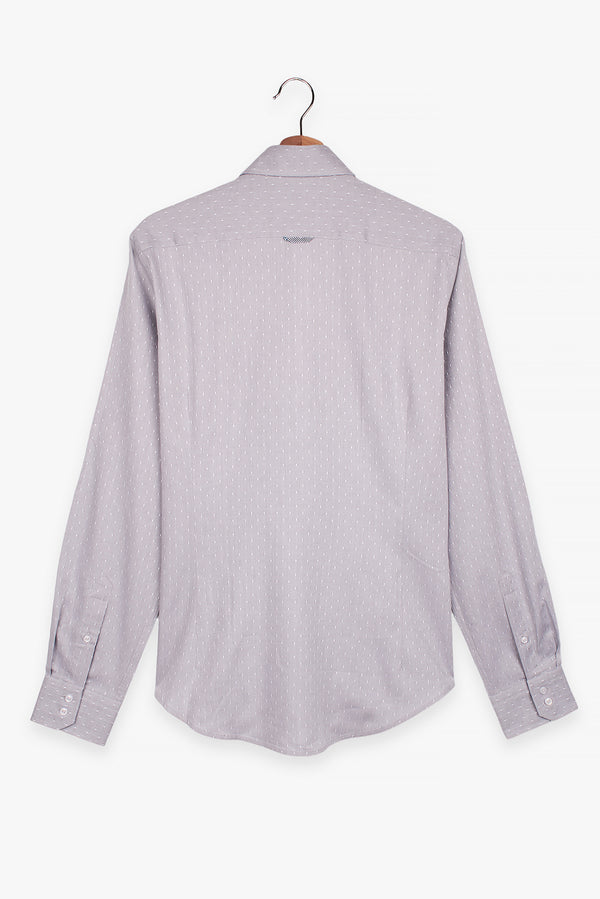 Roma Iconic Herren Hemd Oxford Grau Weiss