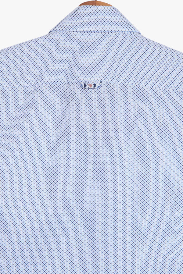 Camicia Uomo Roma Iconic Popelin Bianco Celeste