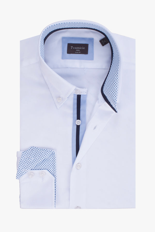 Chemise Homme Roma Iconic Satin Blanc
