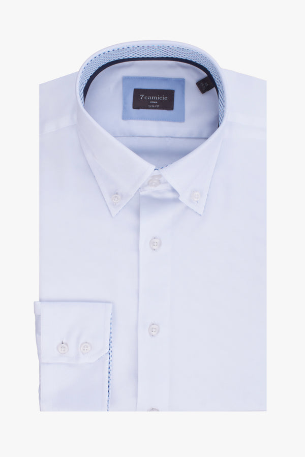 Chemise Homme Roma Iconic Satin Blanc