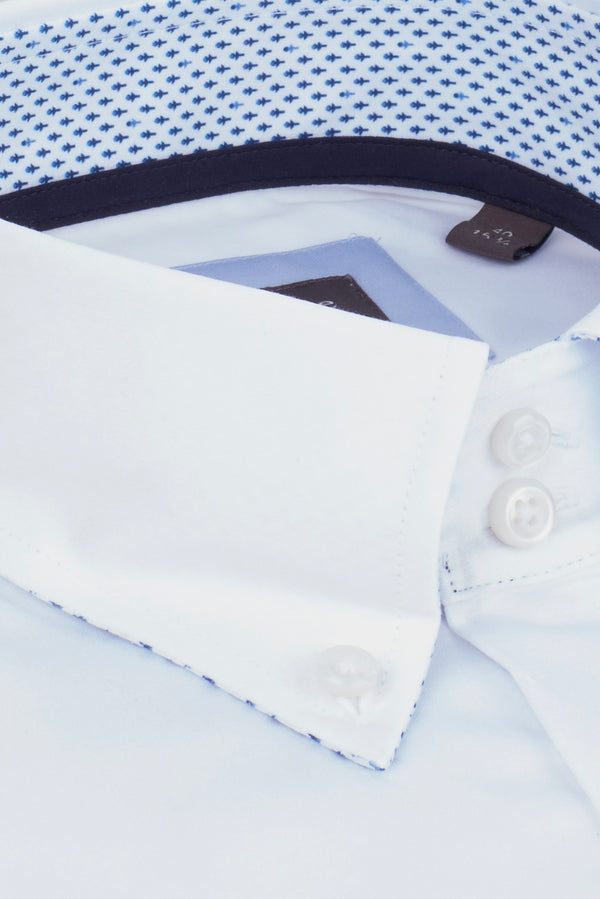 Chemise Homme Roma Iconic Satin Blanc