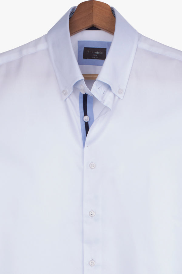 Chemise Homme Roma Iconic Satin Blanc