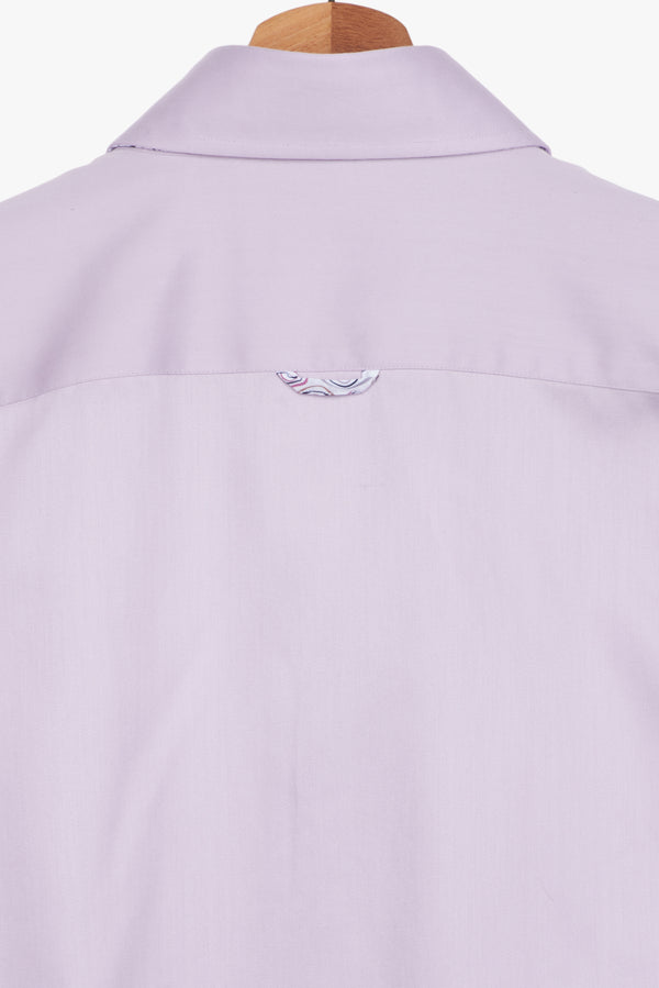 Roma Iconic Satin Man Shirt Lilac