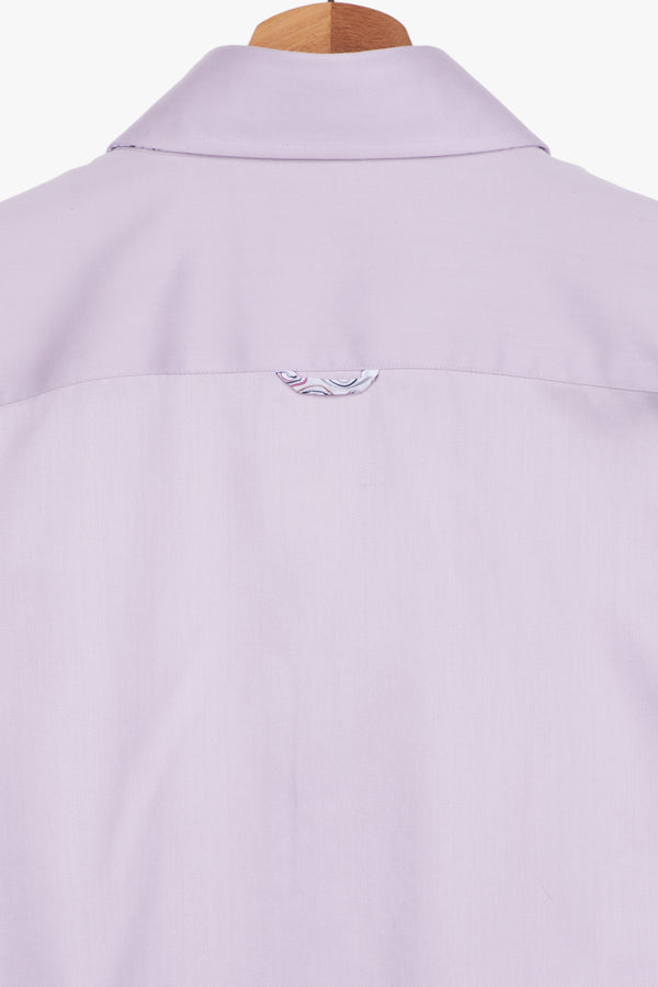 Chemise Homme Roma Iconic Satin Lilas