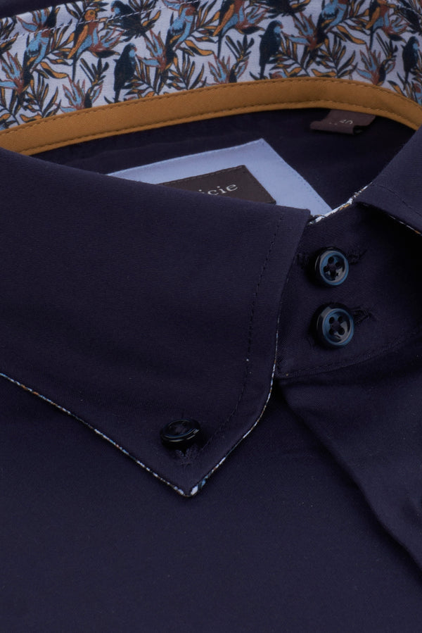 Chemise Homme Roma Iconic Satin Bleu