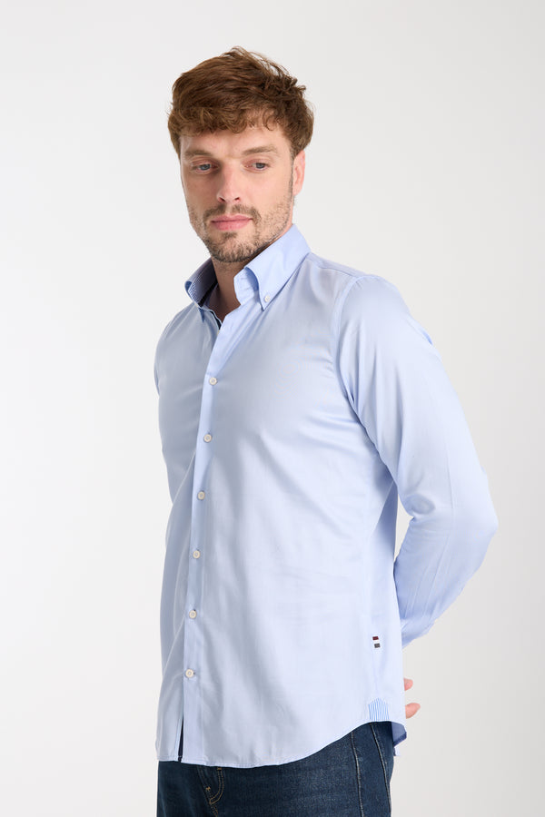 Camicia Uomo Roma Iconic Satin Grigio