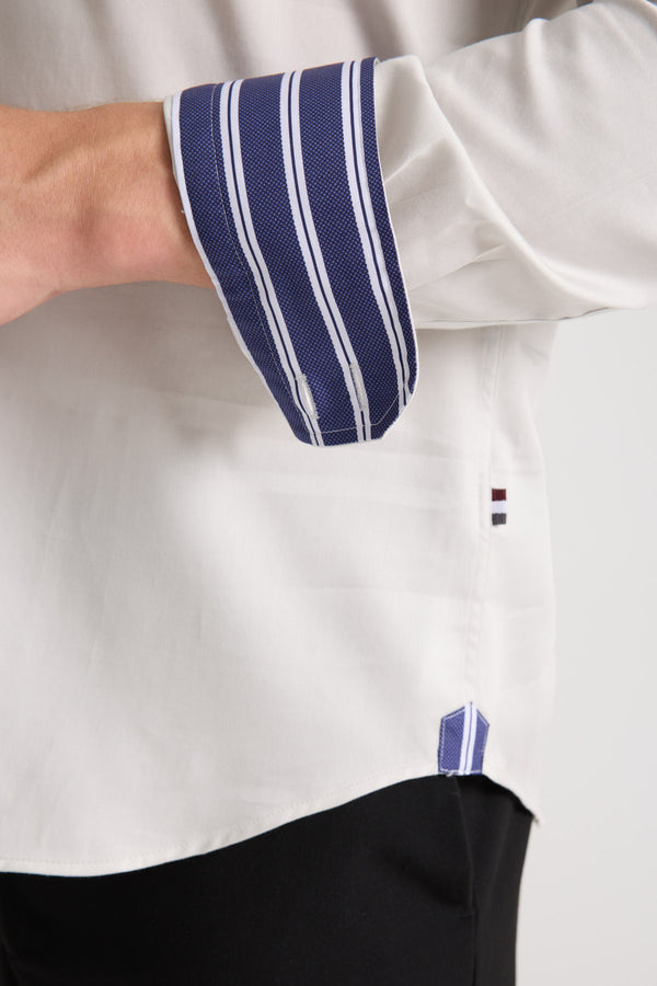 Camicia Uomo Roma Iconic Satin Grigio