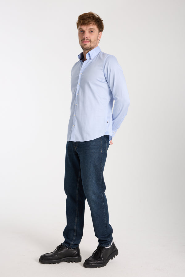 Camicia Uomo Roma Iconic Satin Grigio
