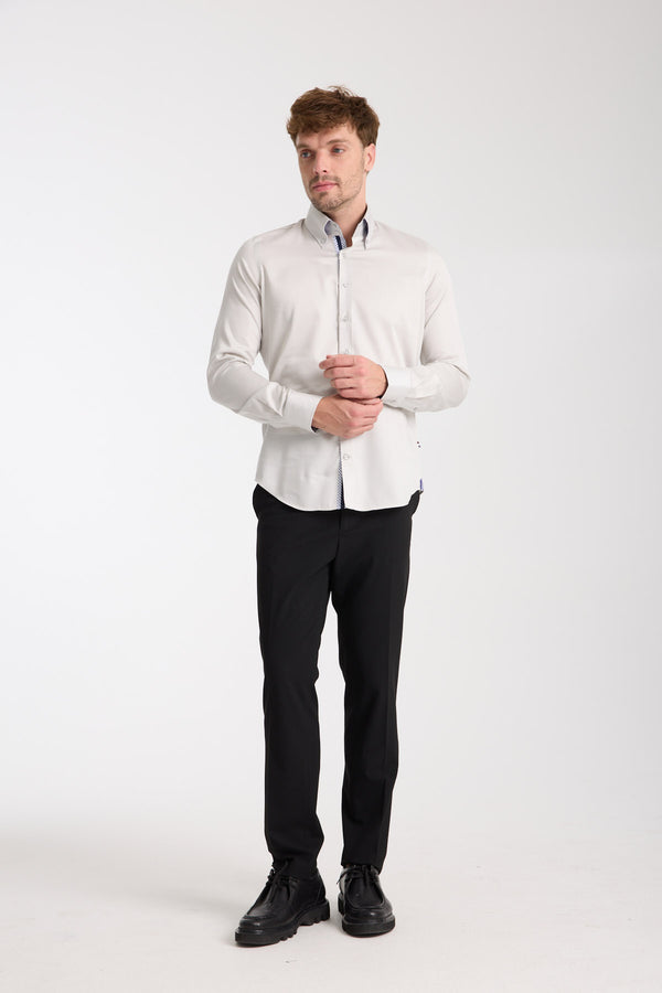 Camicia Uomo Roma Iconic Satin Grigio