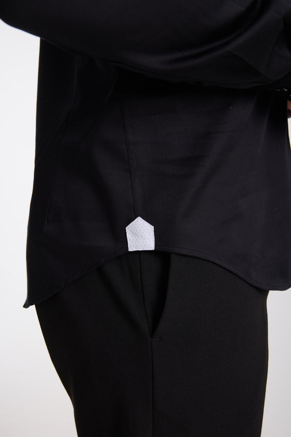 Chemise Homme Roma Iconic Satin Noir