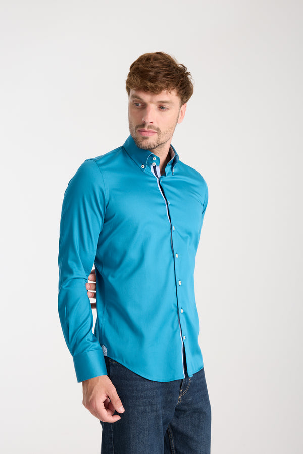 Camicia Uomo Roma Iconic Satin Verde
