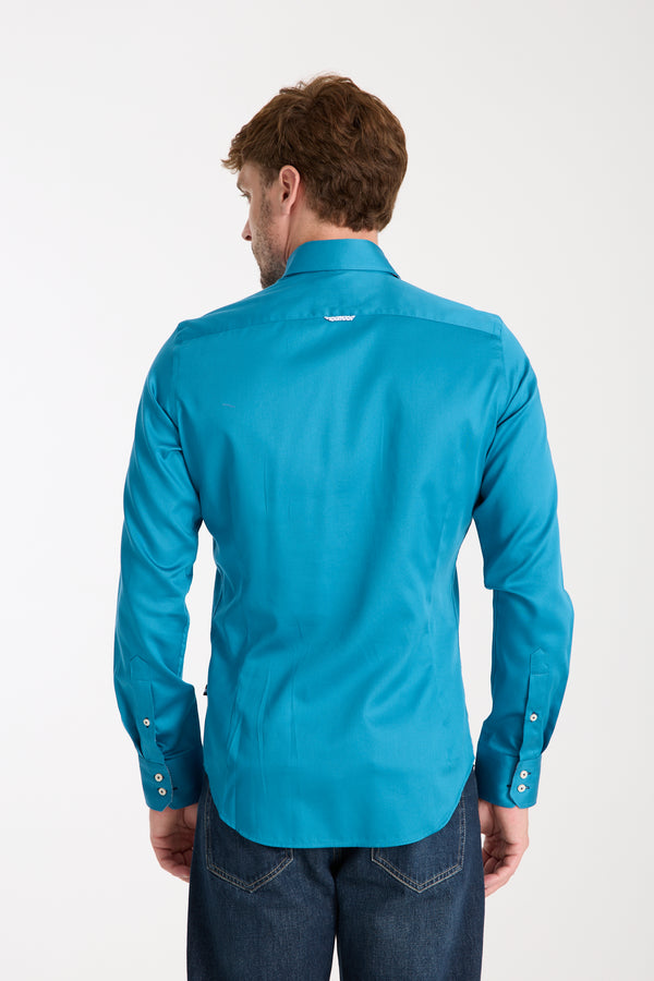 Camicia Uomo Roma Iconic Satin Verde