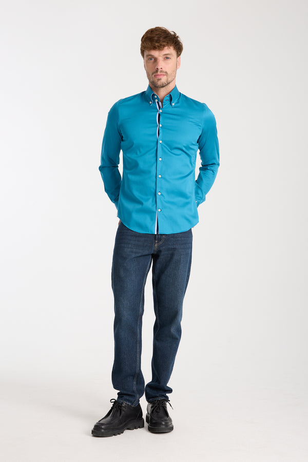Camicia Uomo Roma Iconic Satin Verde