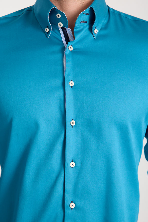 Camicia Uomo Roma Iconic Satin Verde