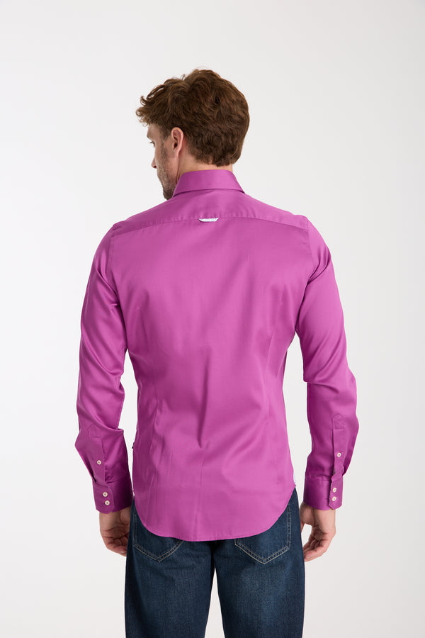 Chemise Homme Roma Iconic Satin Violet