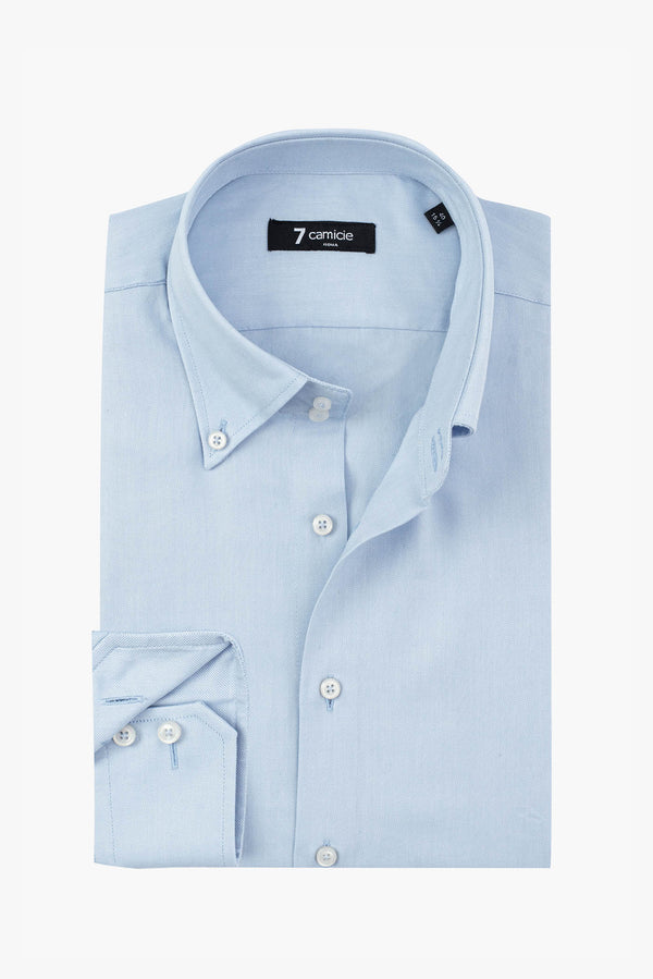 Camicia Uomo Roma Oxford Celeste