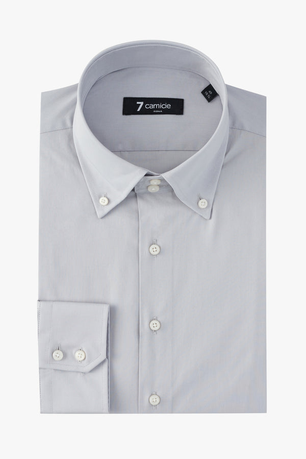 Roma Essentials Poplin Stretch Man Shirt Grey