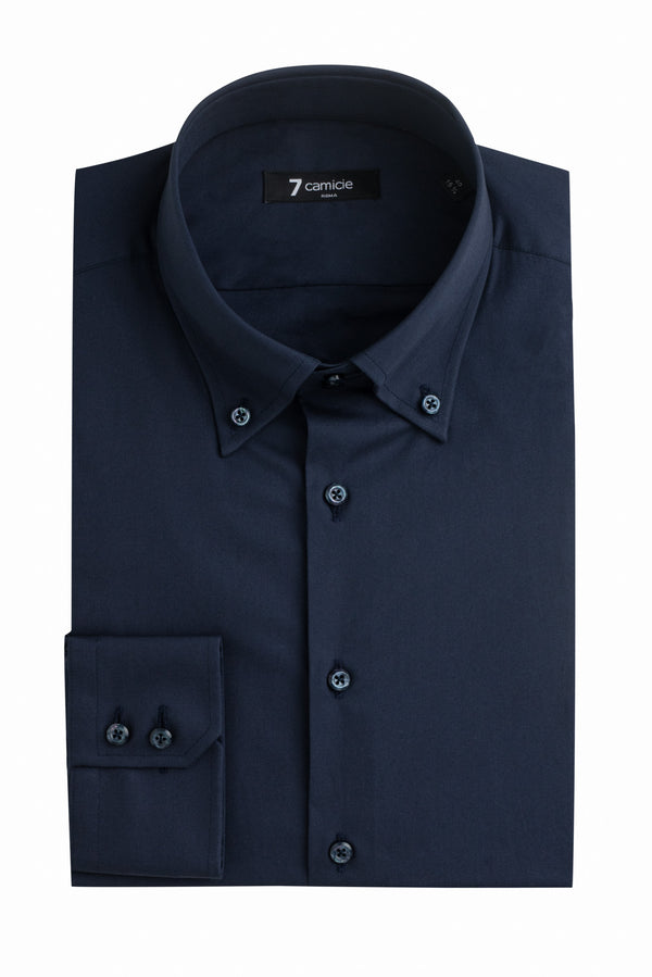 Roma Essentials Poplin Stretch Man Shirt Blue