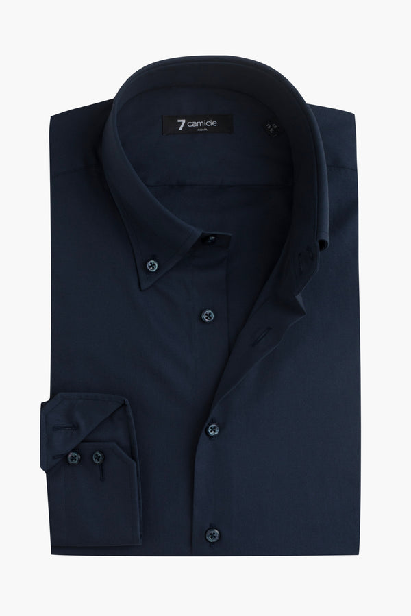 Roma Essentials Poplin Stretch Man Shirt Blue