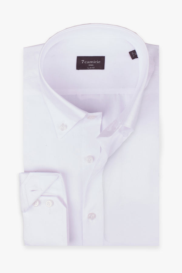 Camicia Uomo Roma Essential Oxford Bianco