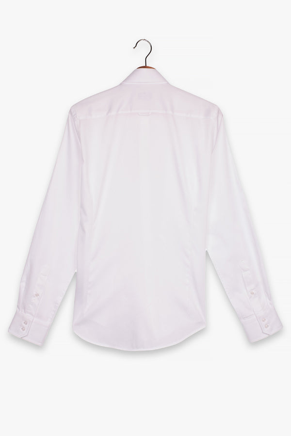 Camicia Uomo Roma Essential Satin Bianco