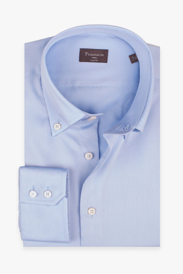 Camisa Hombre Roma Essential Satin Azul Claro