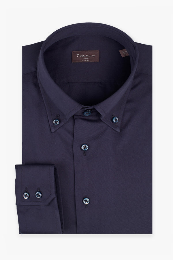 Chemise Homme Roma Essential Satin Bleu