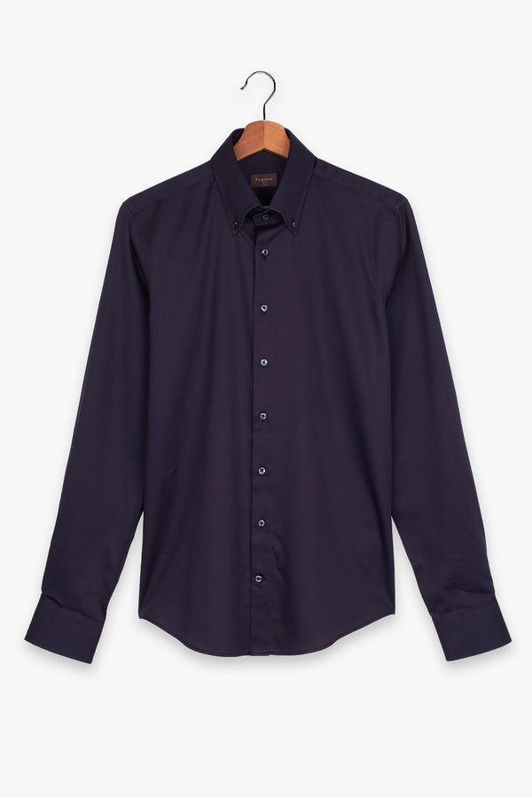 Chemise Homme Roma Essential Satin Bleu