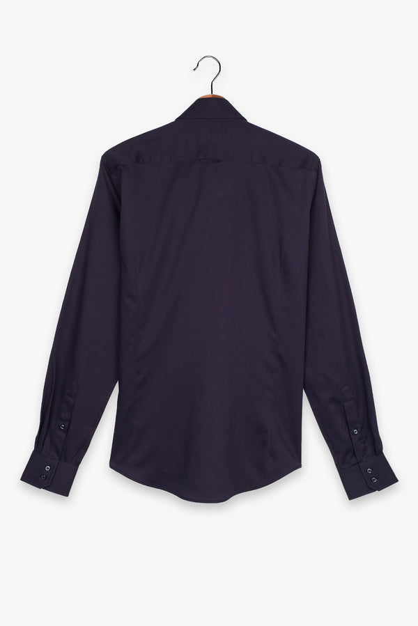 Chemise Homme Roma Essential Satin Bleu