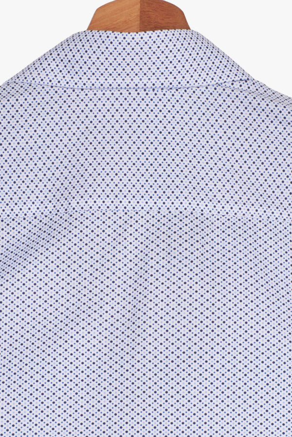 Camisa Hombre Popelin Blanco Azul Claro