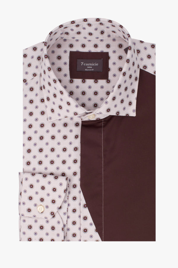 Chemise Homme Sport Popelin Beige Brun