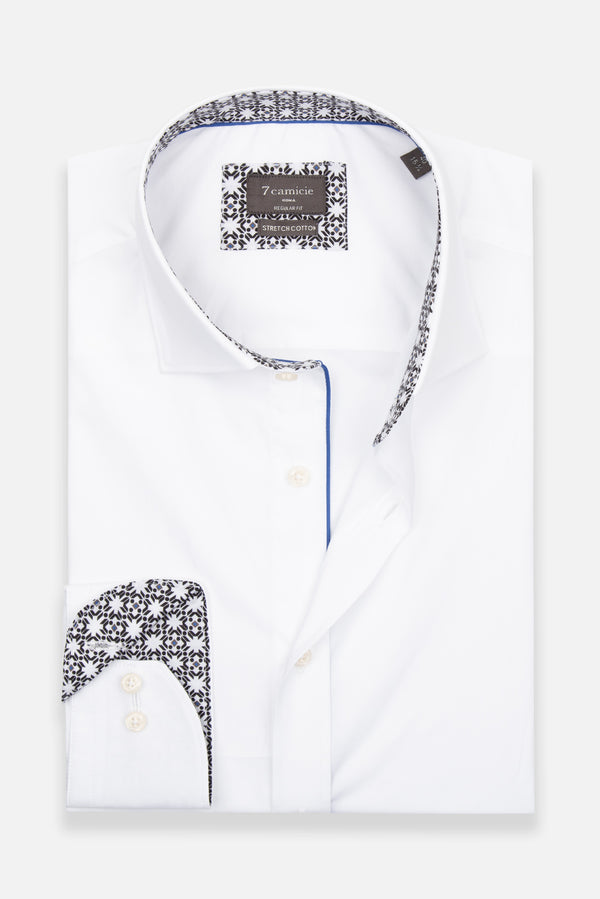 Chemise Homme Popelin Stretch Blanc