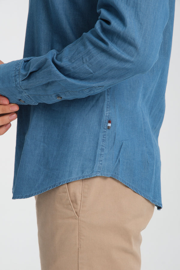 Chemise Homme Denim Bleu