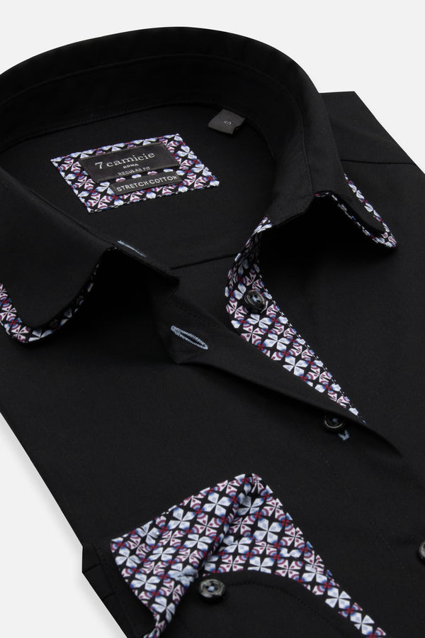 Camisa Mujer Popelin Stretch Negro