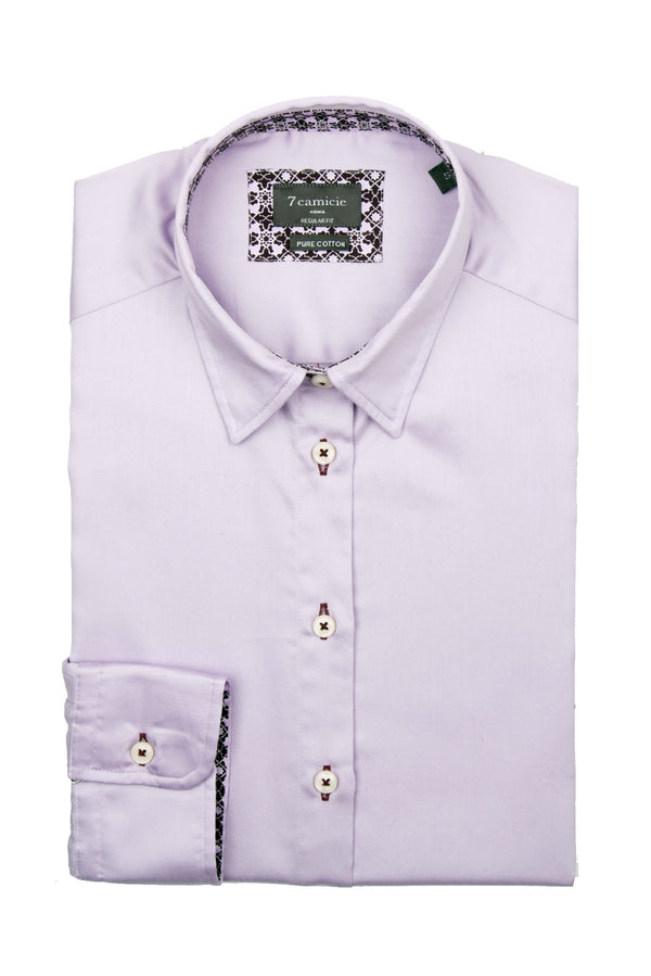 Chemise Femme Satin Lilas