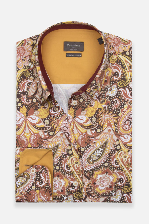Camisa Mujer Popelin Stretch Amarillo Amarillo
