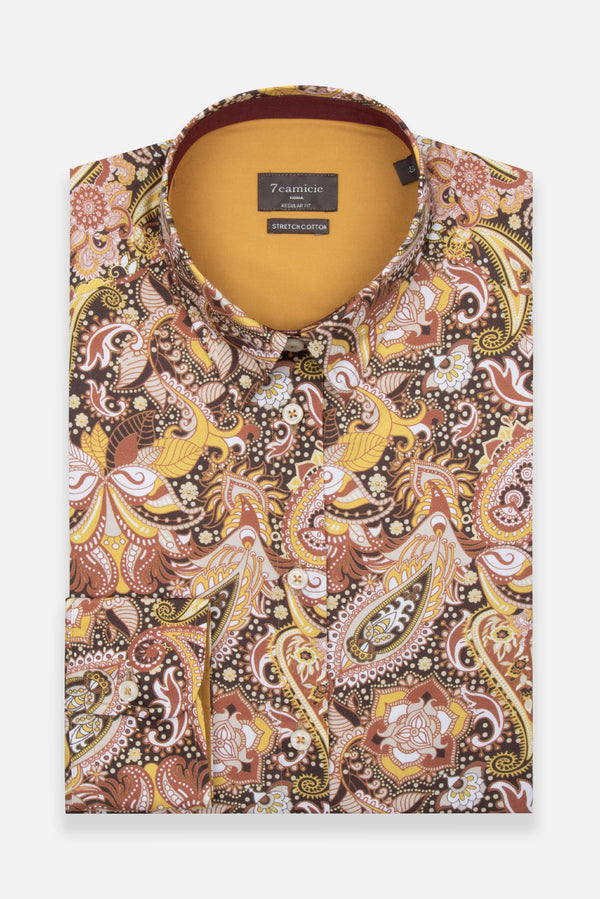 Camisa Mujer Popelin Stretch Amarillo Amarillo