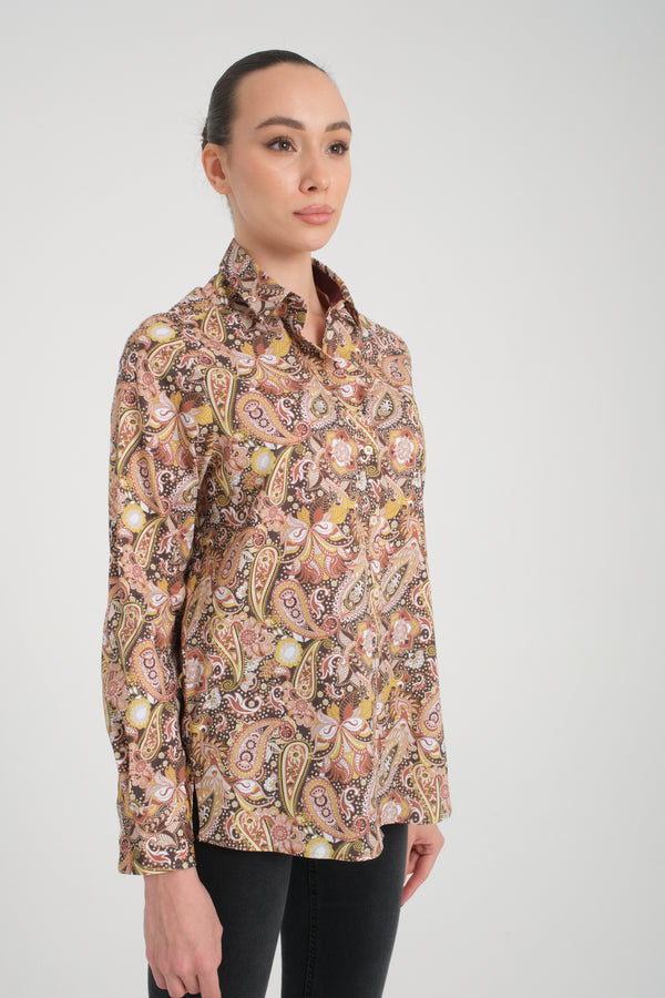 Camisa Mujer Popelin Stretch Amarillo Amarillo
