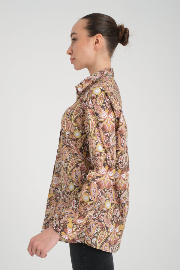 Camisa Mujer Popelin Stretch Amarillo Amarillo