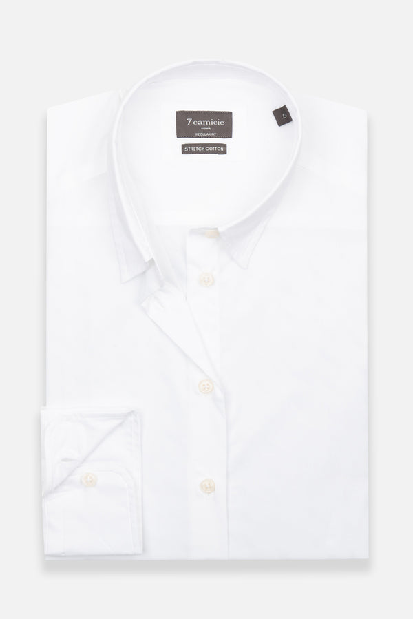 Chemise Femme Popelin Stretch Blanc
