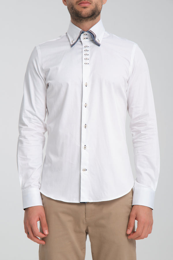 Vesuvio Iconic Satin Man Shirt White