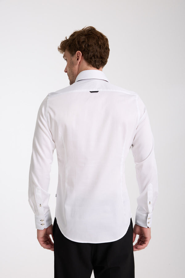 Camicia Uomo Vesuvio Iconic Satin Bianco