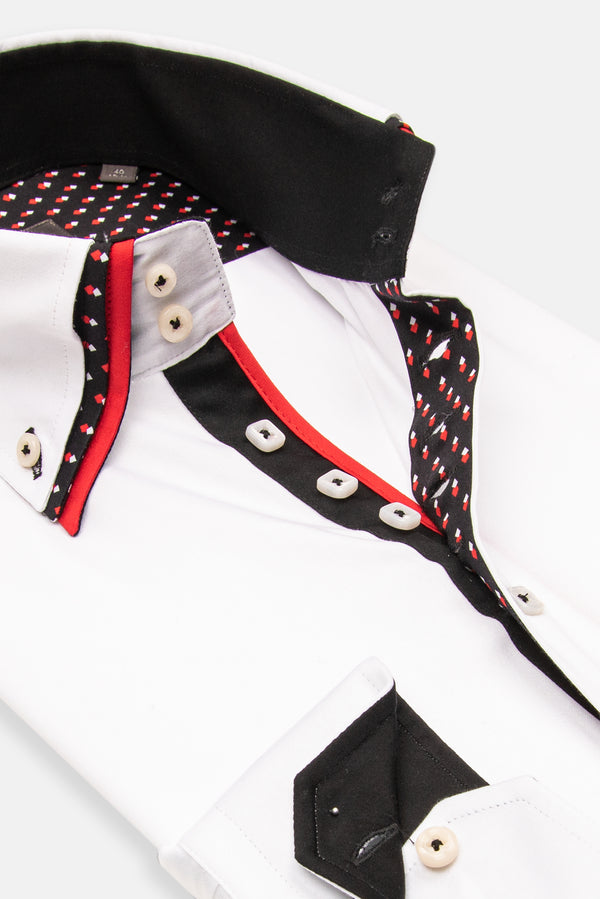 Camicia Uomo Vesuvio Iconic Satin Bianco
