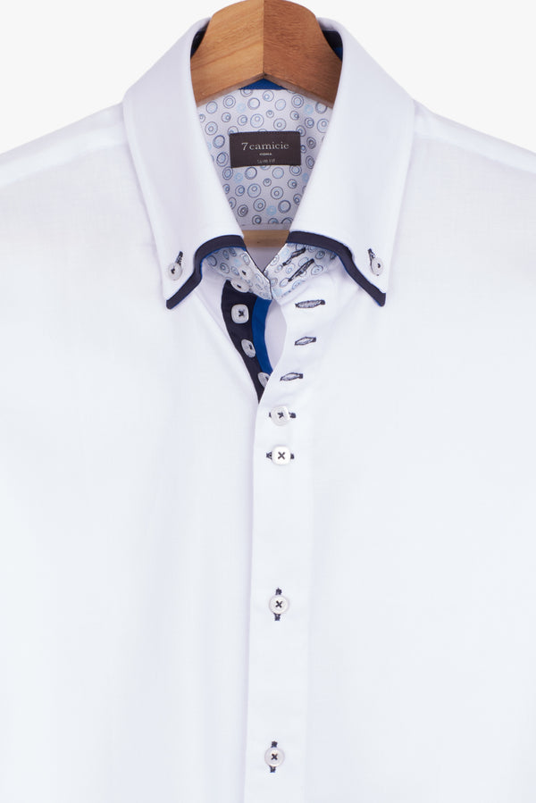 Camicia Uomo Marco Polo Iconic Armaturato Bianco Bianco