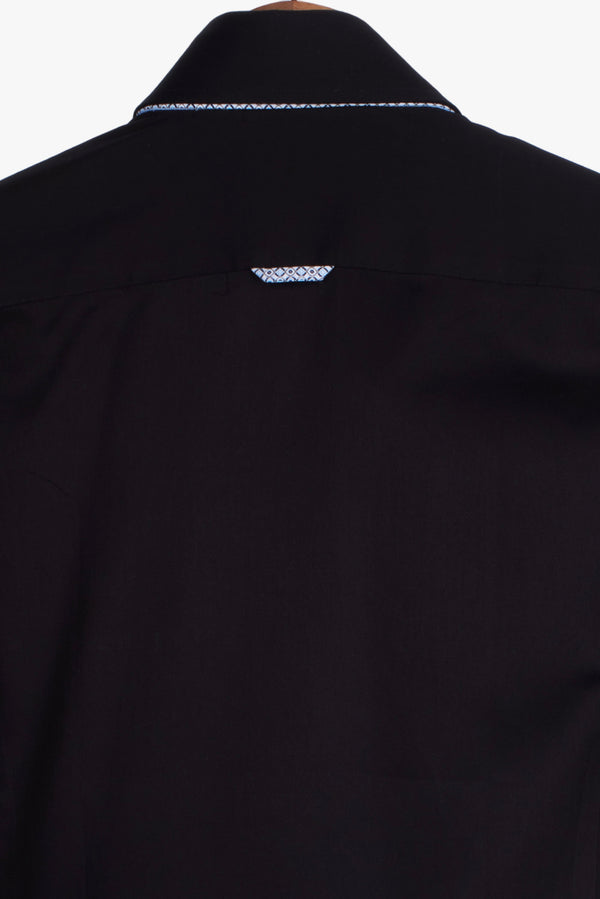Marco Polo Iconic Herren Hemd Satin Schwarz
