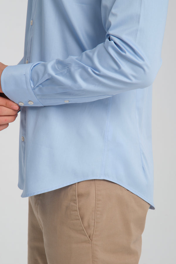 Marco Polo Iconic Satin Man Shirt Light Blue